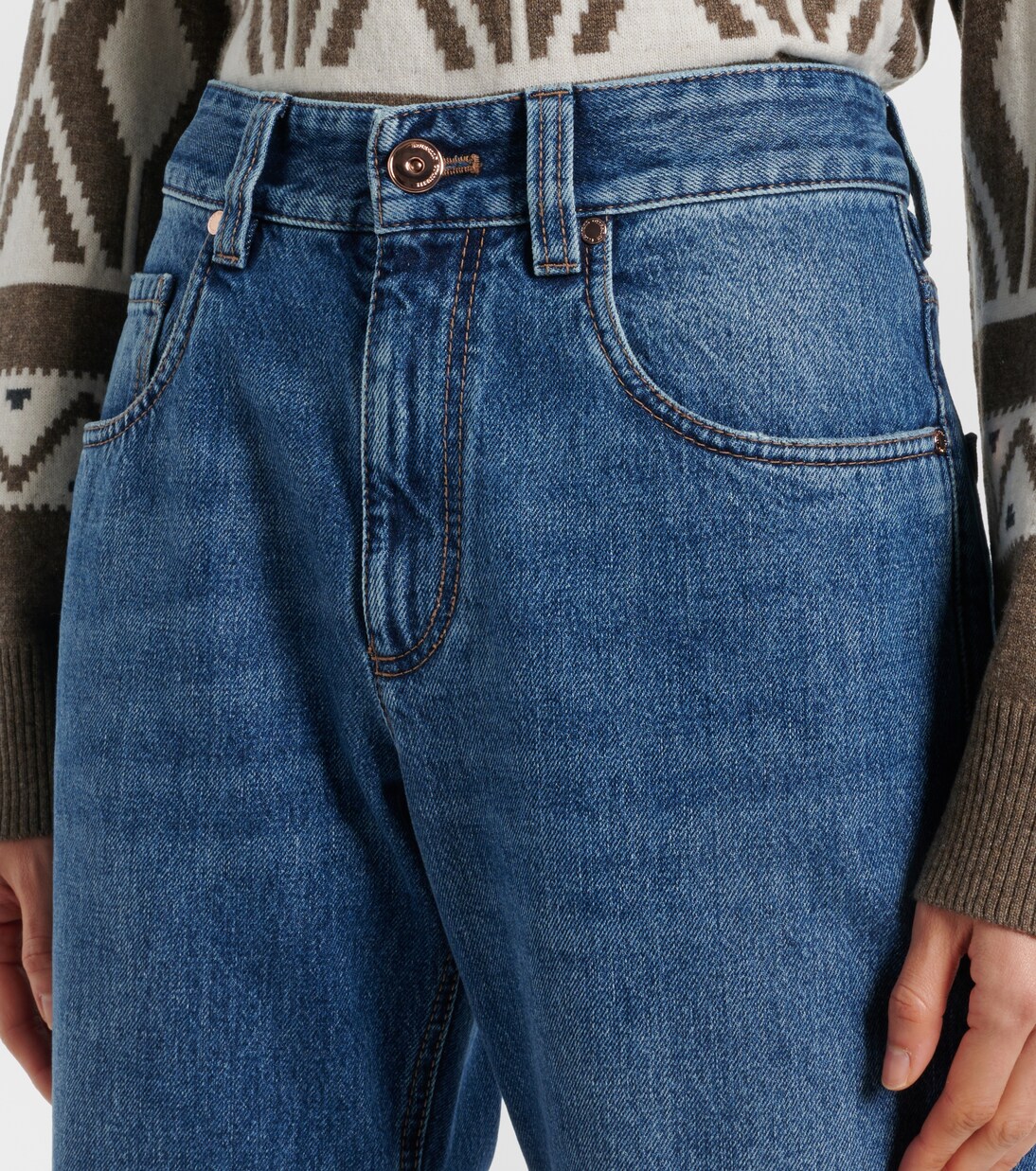 High-rise straight jeans | Brunello Cucinelli