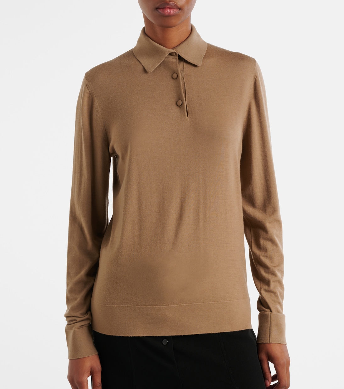 Ipanelli wool jersey polo sweater | The Row
