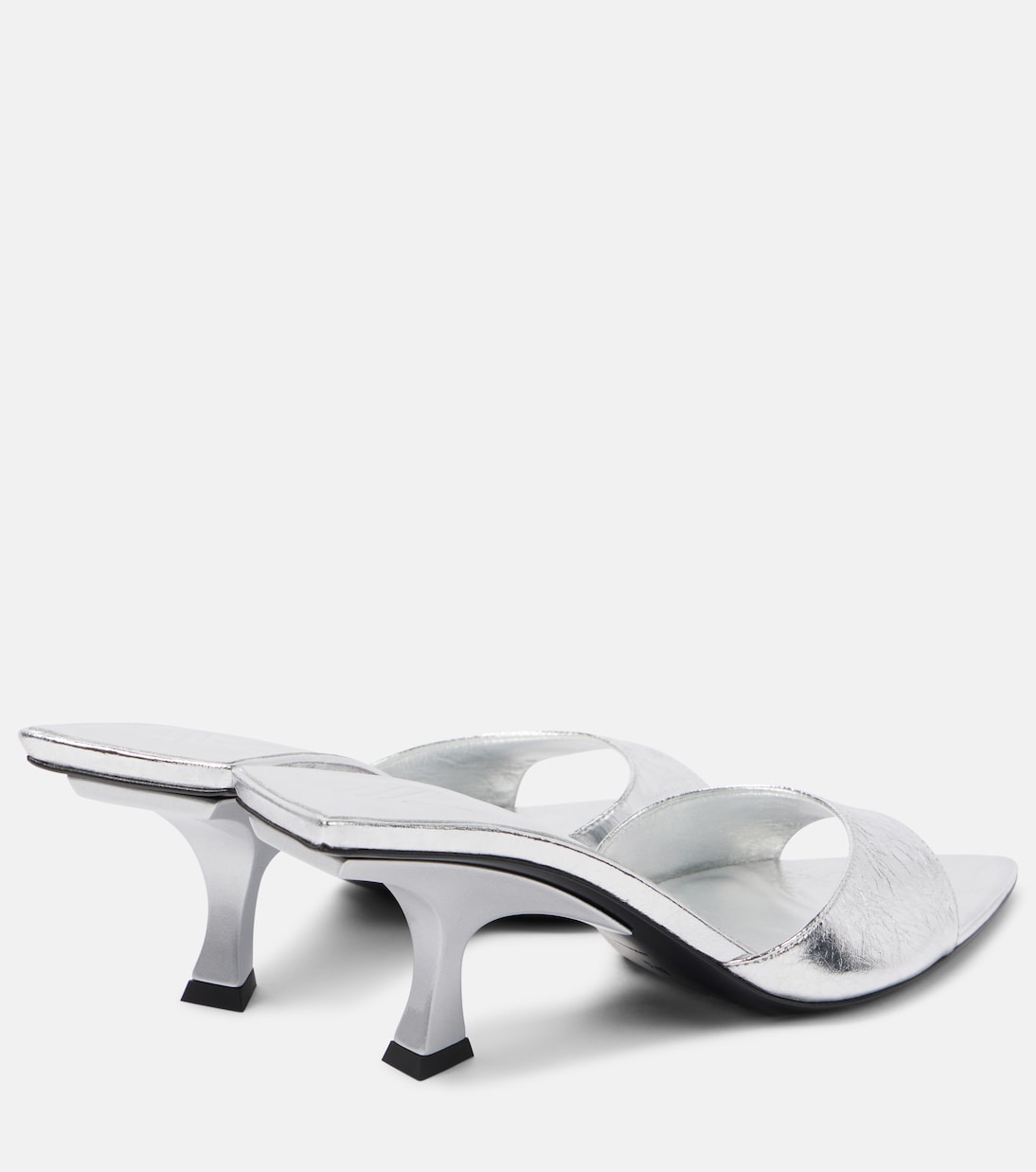 Pantoletten Bes 65 aus Metallic-Leder | The Attico