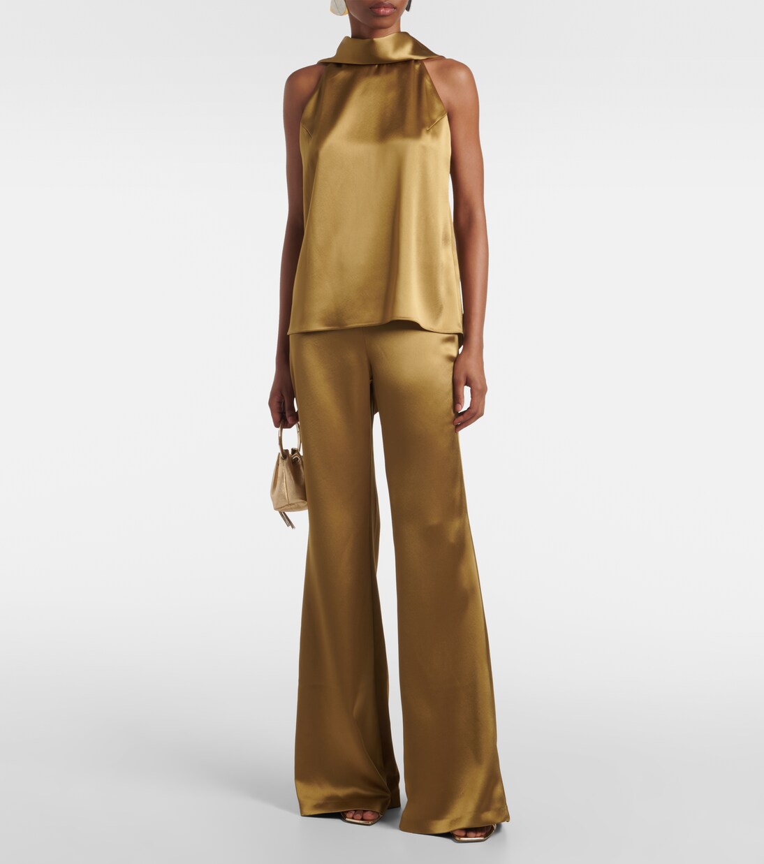 Pantalon ample Atruvia en satin | Galvan