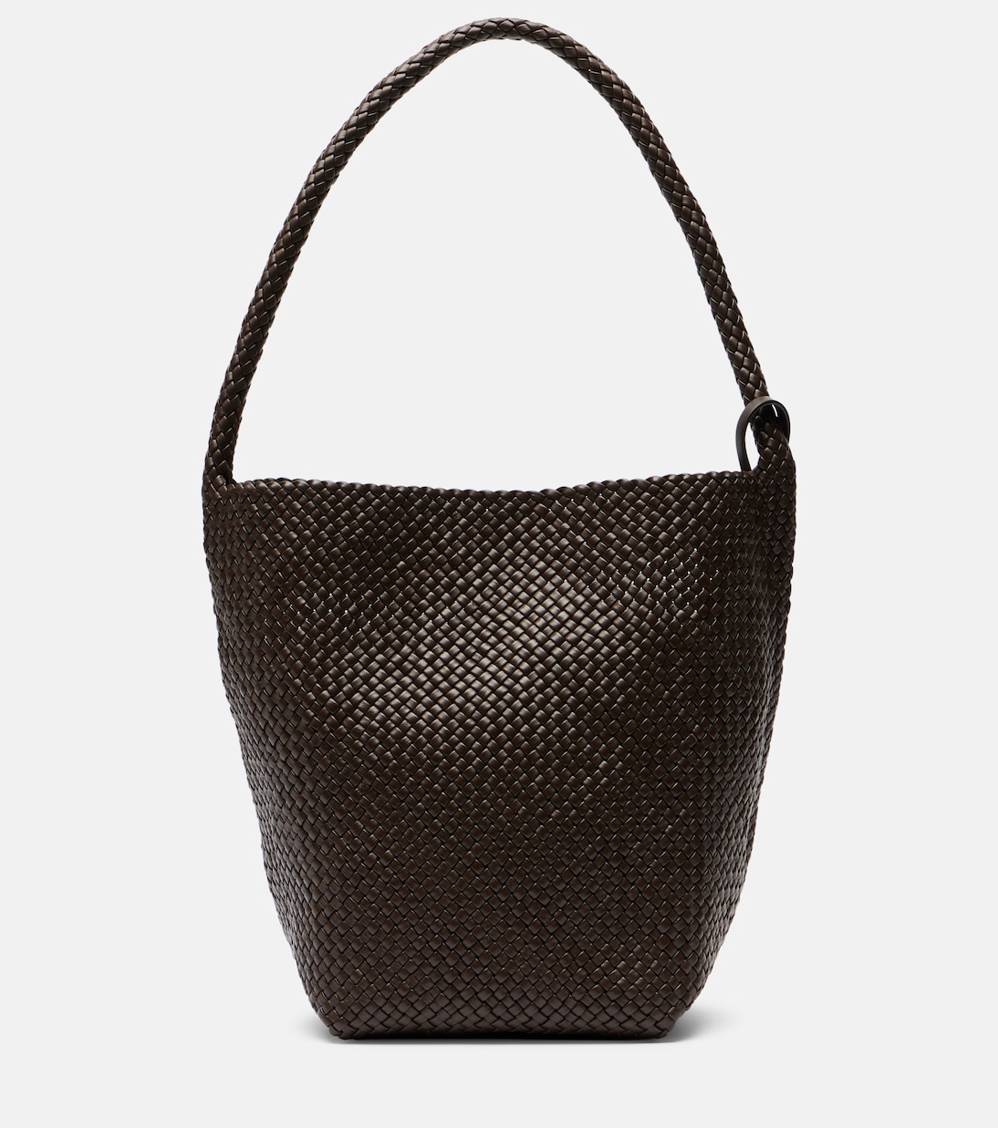 Bolso al hombro N/S Park Medium de piel trenzada | The Row