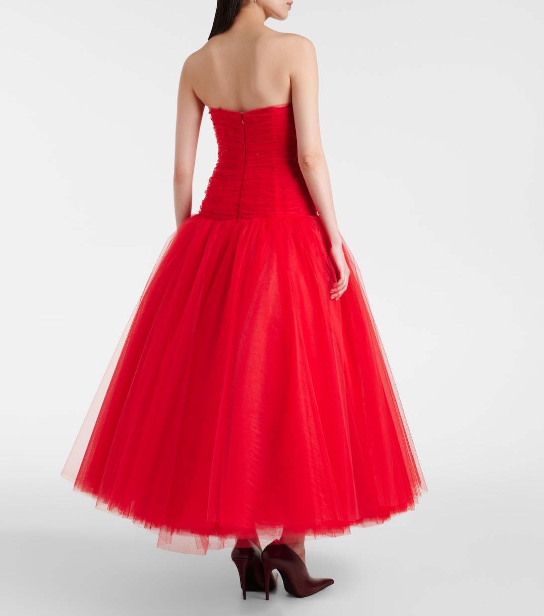 Verzierte Robe aus Tüll | Carolina Herrera