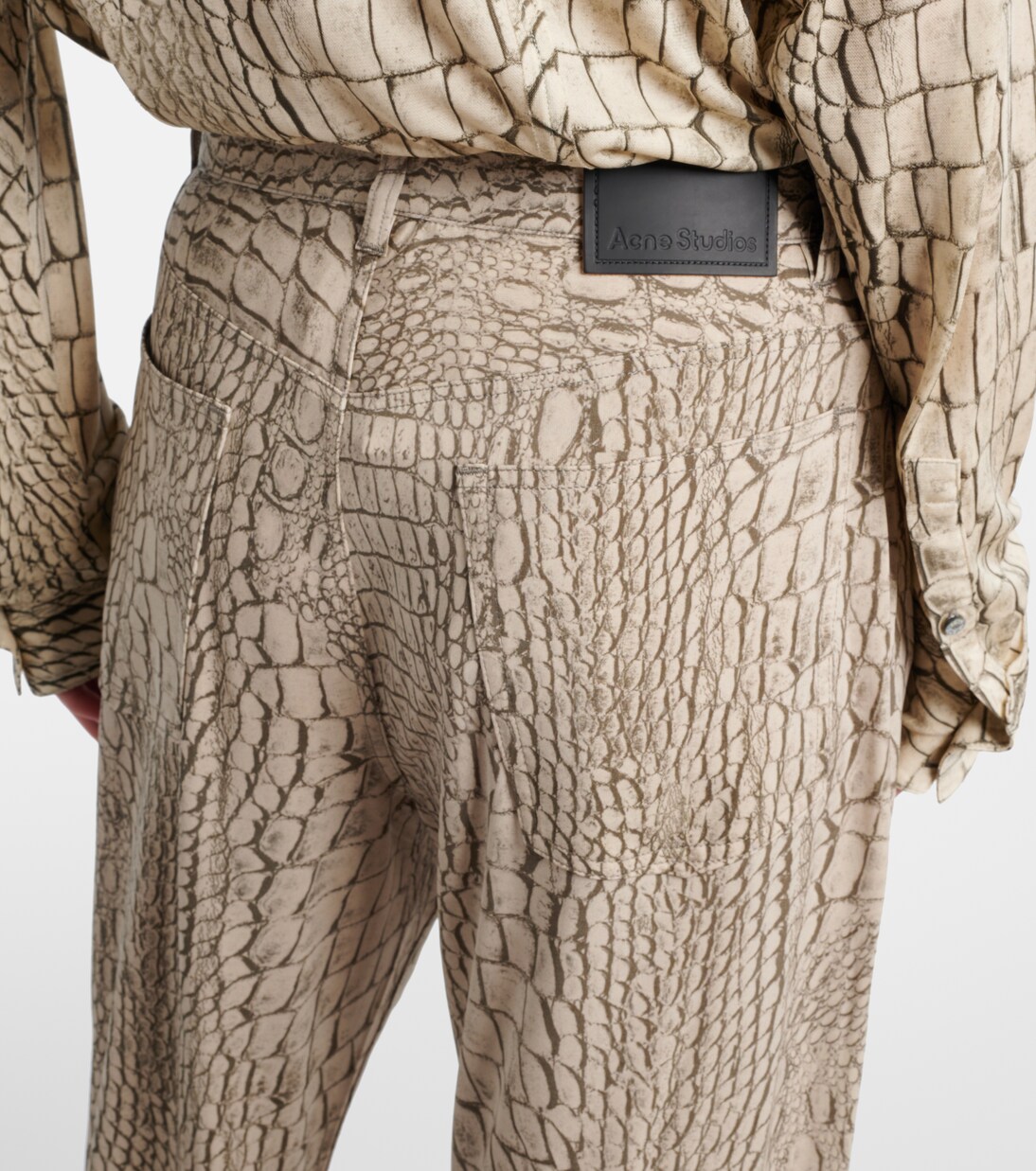 Bedruckte High-Rise-Hose aus Crêpe | Acne Studios