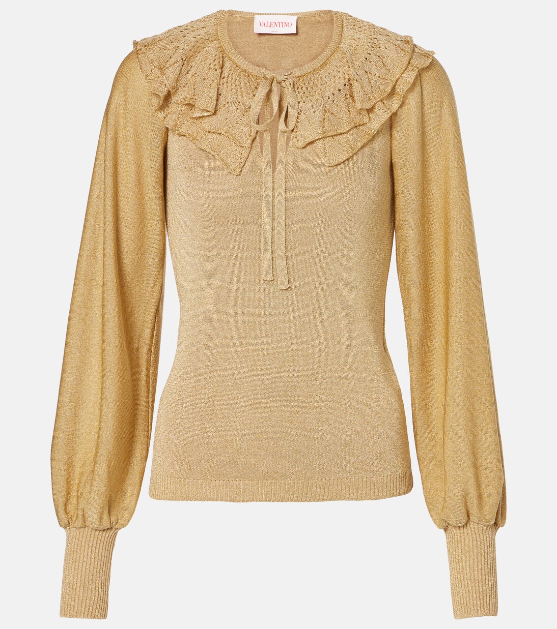 Ruffled lamé sweater | Valentino