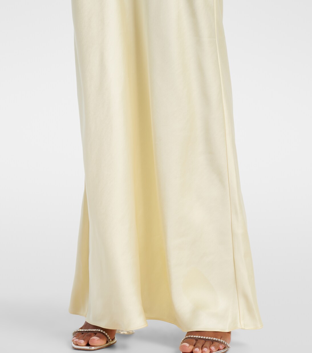 Robe longue en satin à fleurs | Self-Portrait