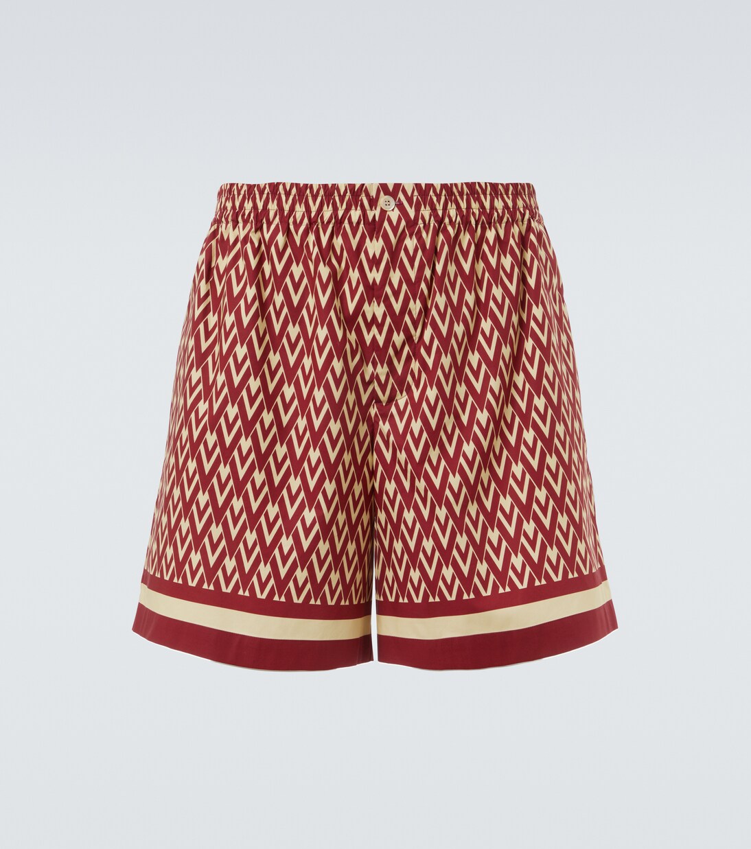 Toute La V cotton poplin Bermuda shorts | Valentino