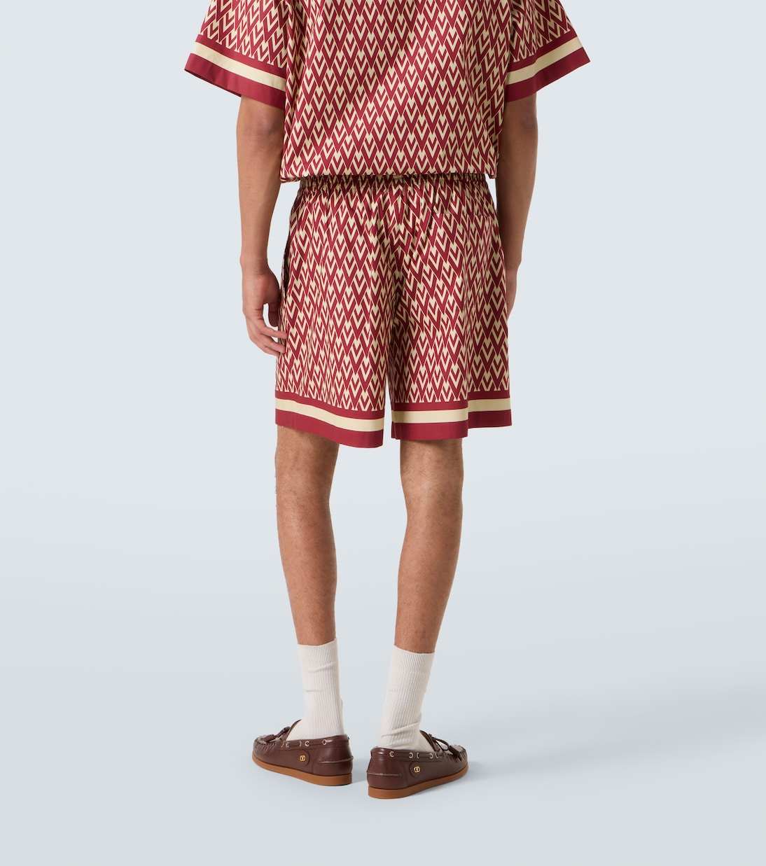 Toute La V cotton poplin Bermuda shorts | Valentino