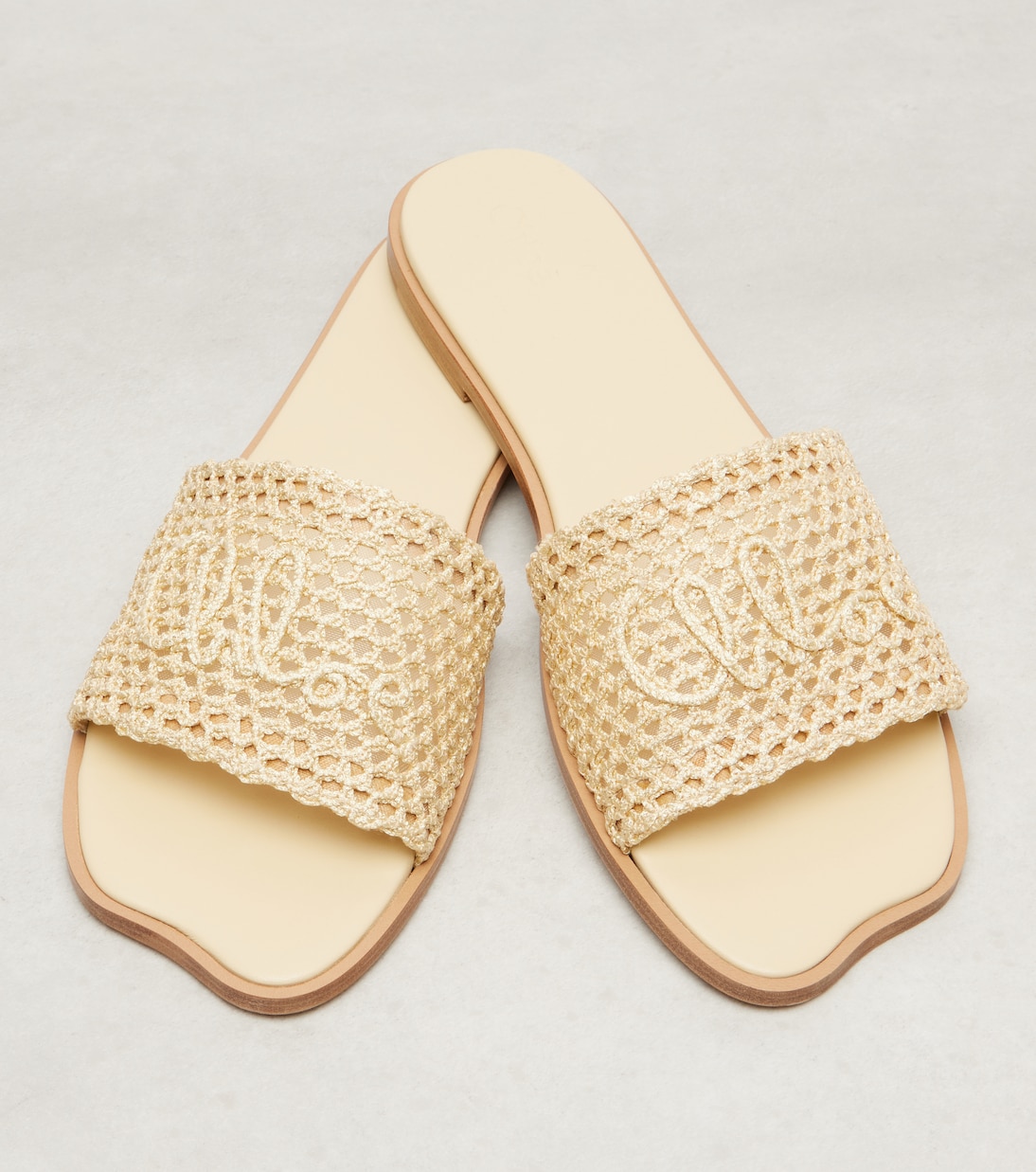Soleil logo embroidered slides | Chloé