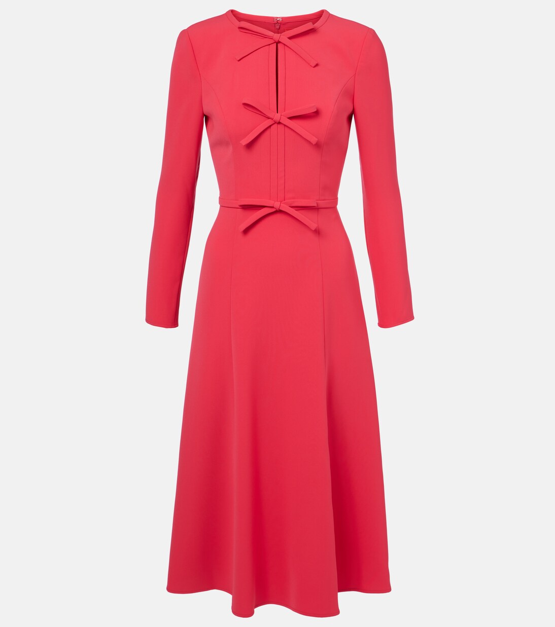 Bow-detail crêpe midi dress  | Carolina Herrera