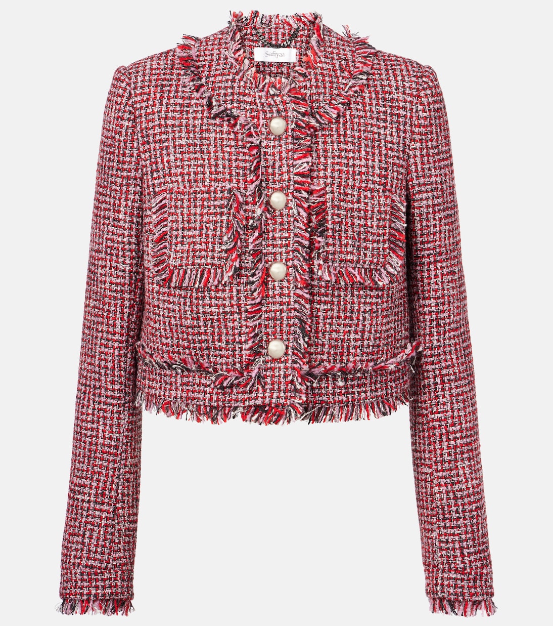 Wool-blend tweed jacket | Safiyaa