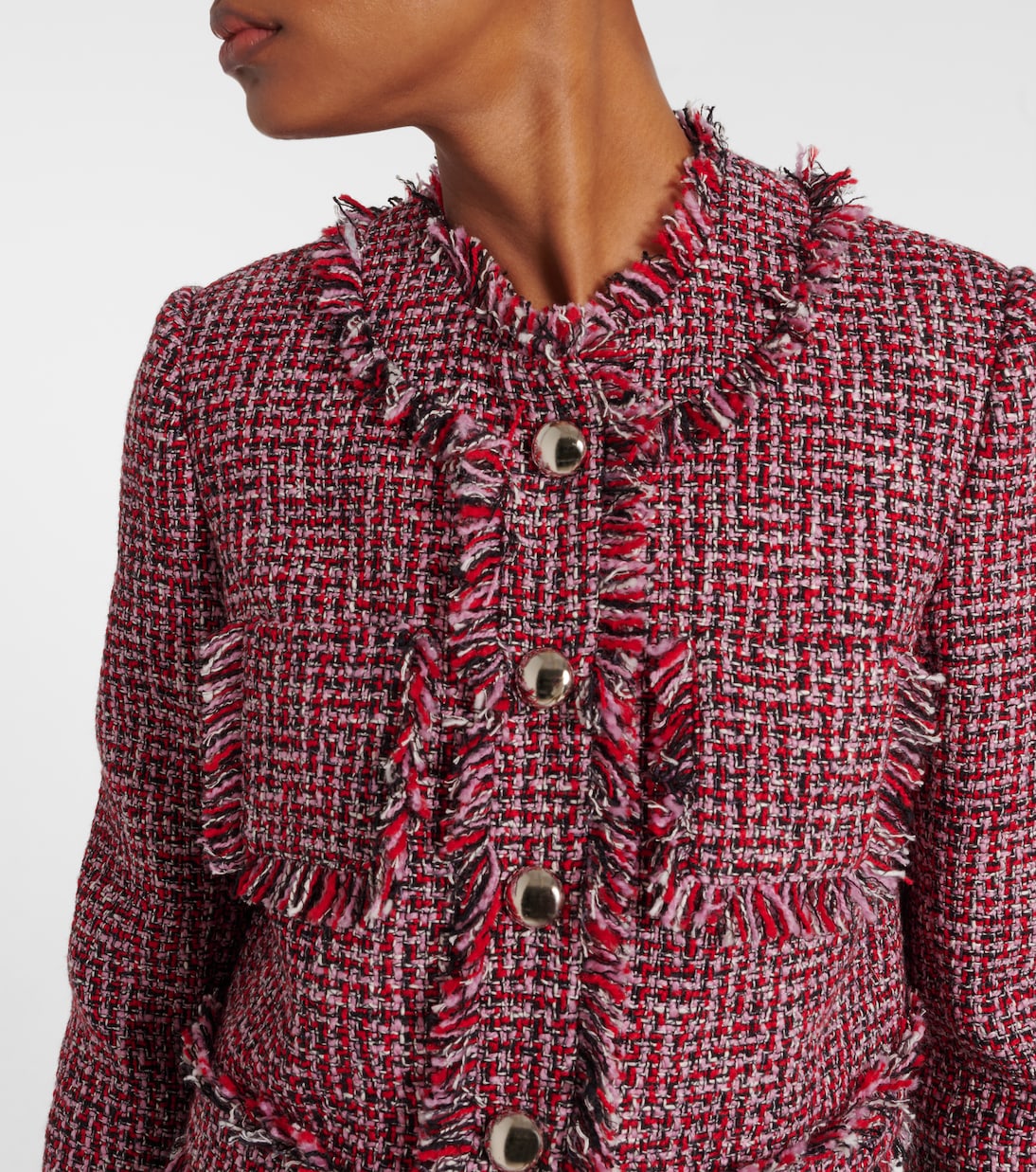 Wool-blend tweed jacket | Safiyaa