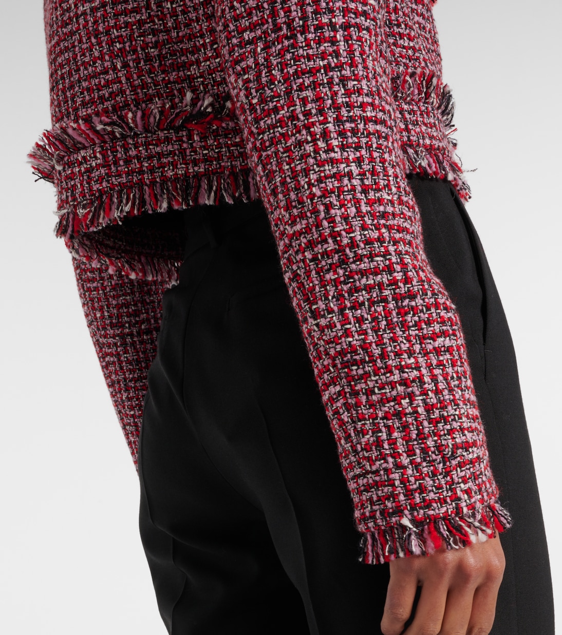 Wool-blend tweed jacket | Safiyaa