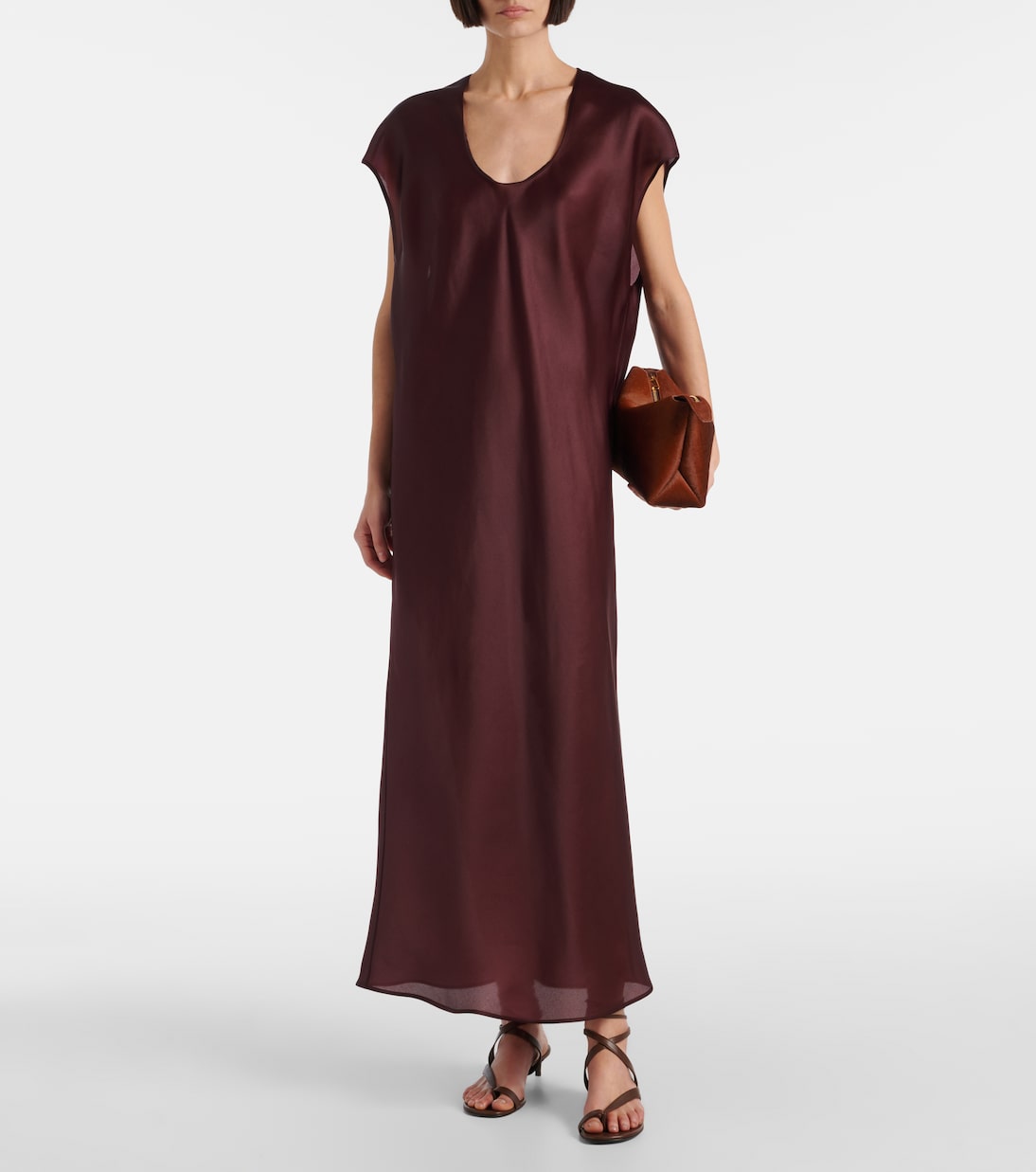 Robe longue Darby en soie | Khaite