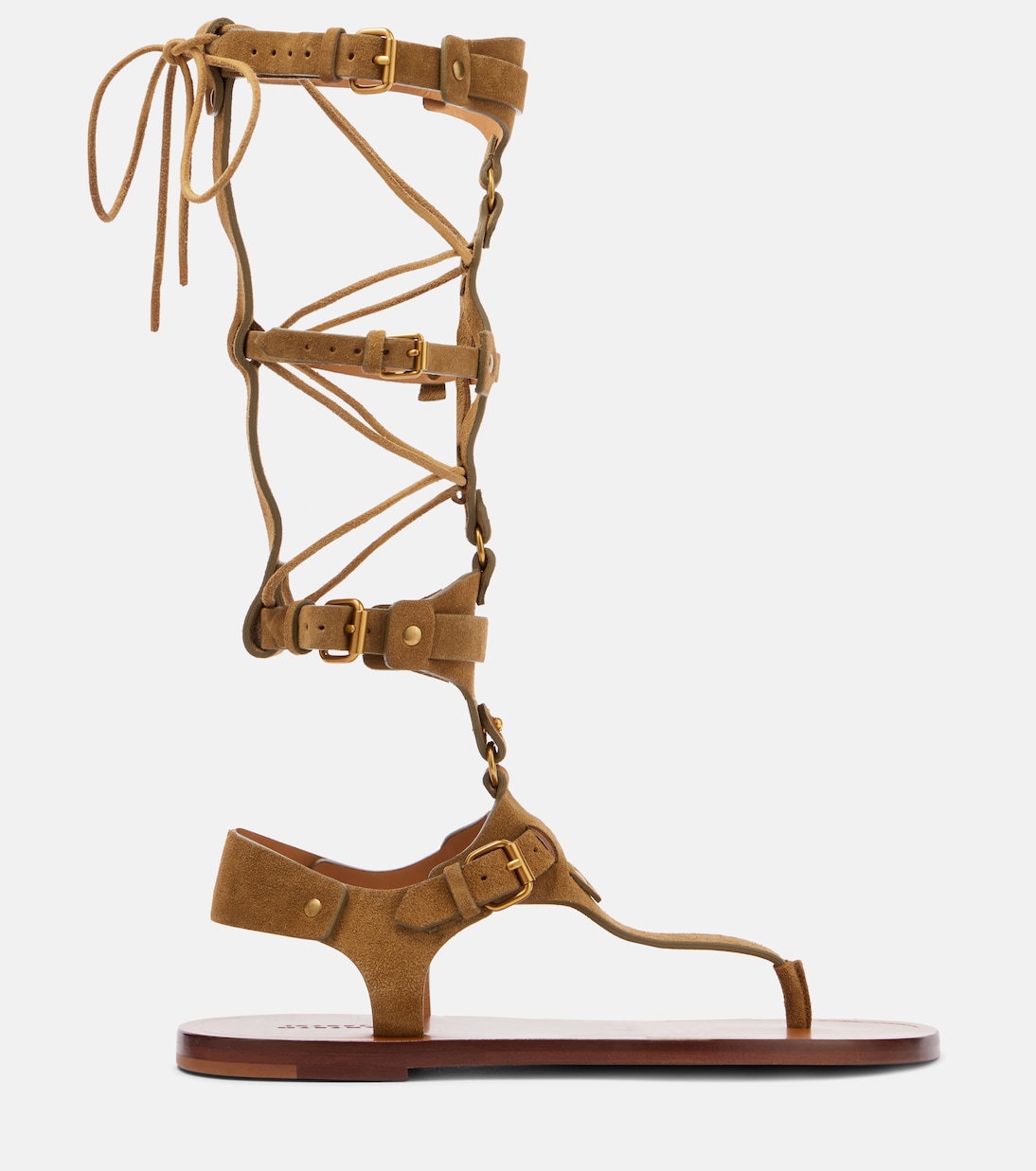 Römersandalen Nensi aus Veloursleder | Isabel Marant