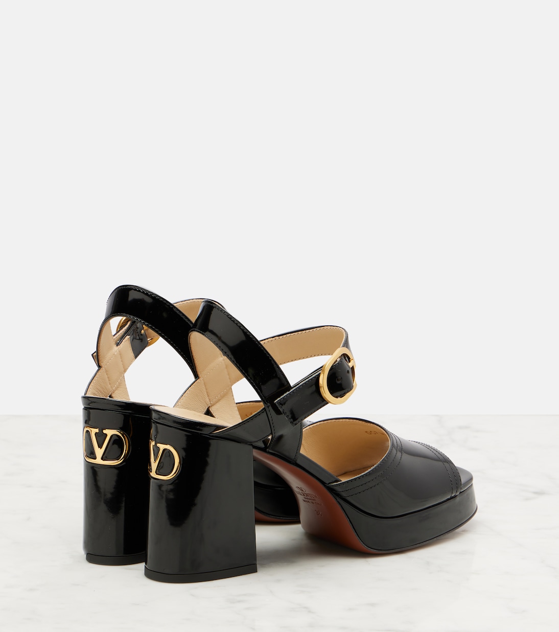 Plateausandalen Fawcette VLogo Signature 100 aus Leder | Valentino Garavani