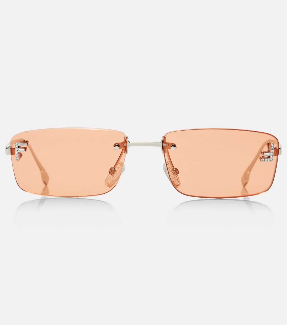 Fendi First Crystal rectangular sunglasses | Fendi