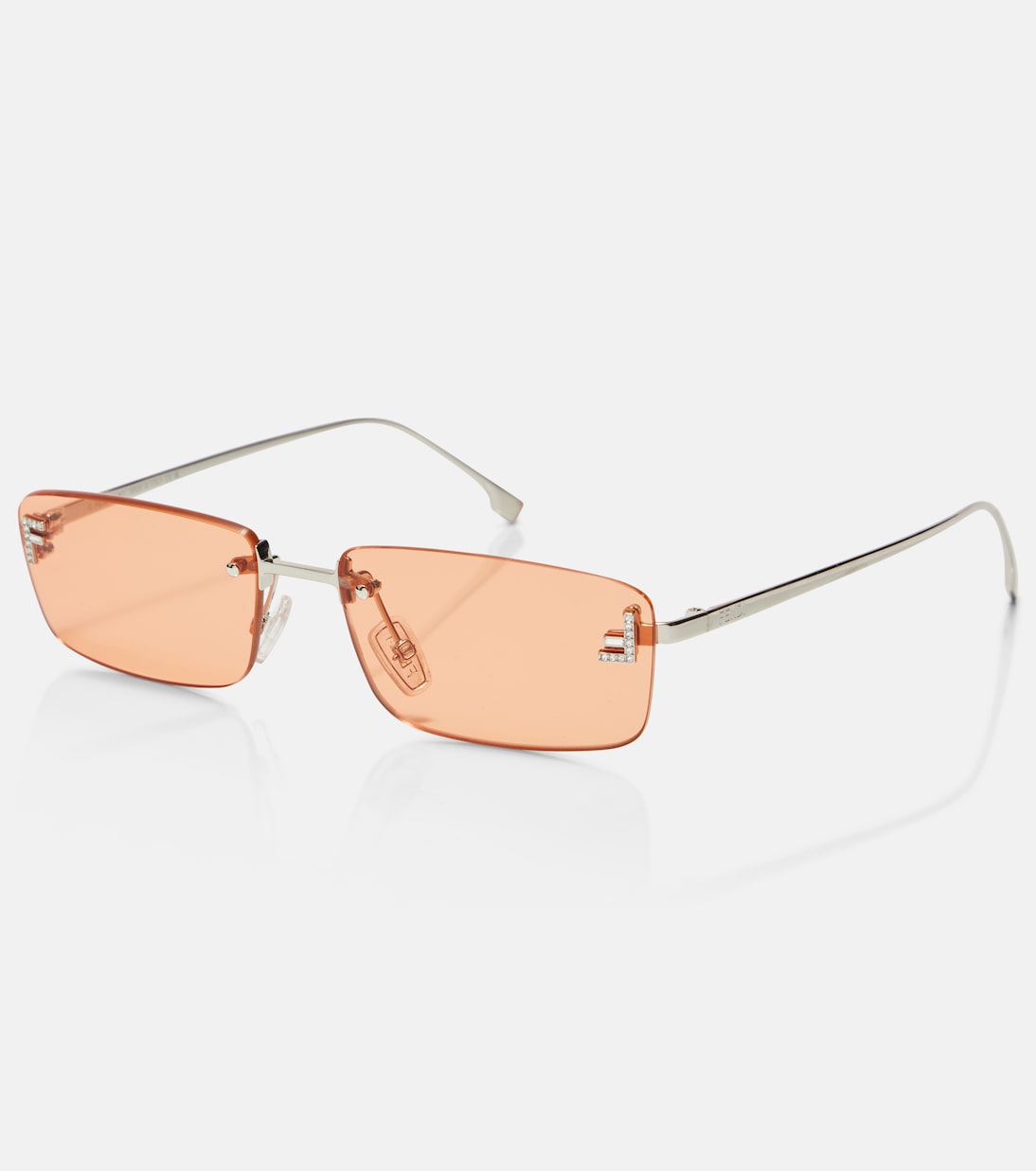 Fendi First Crystal rectangular sunglasses | Fendi