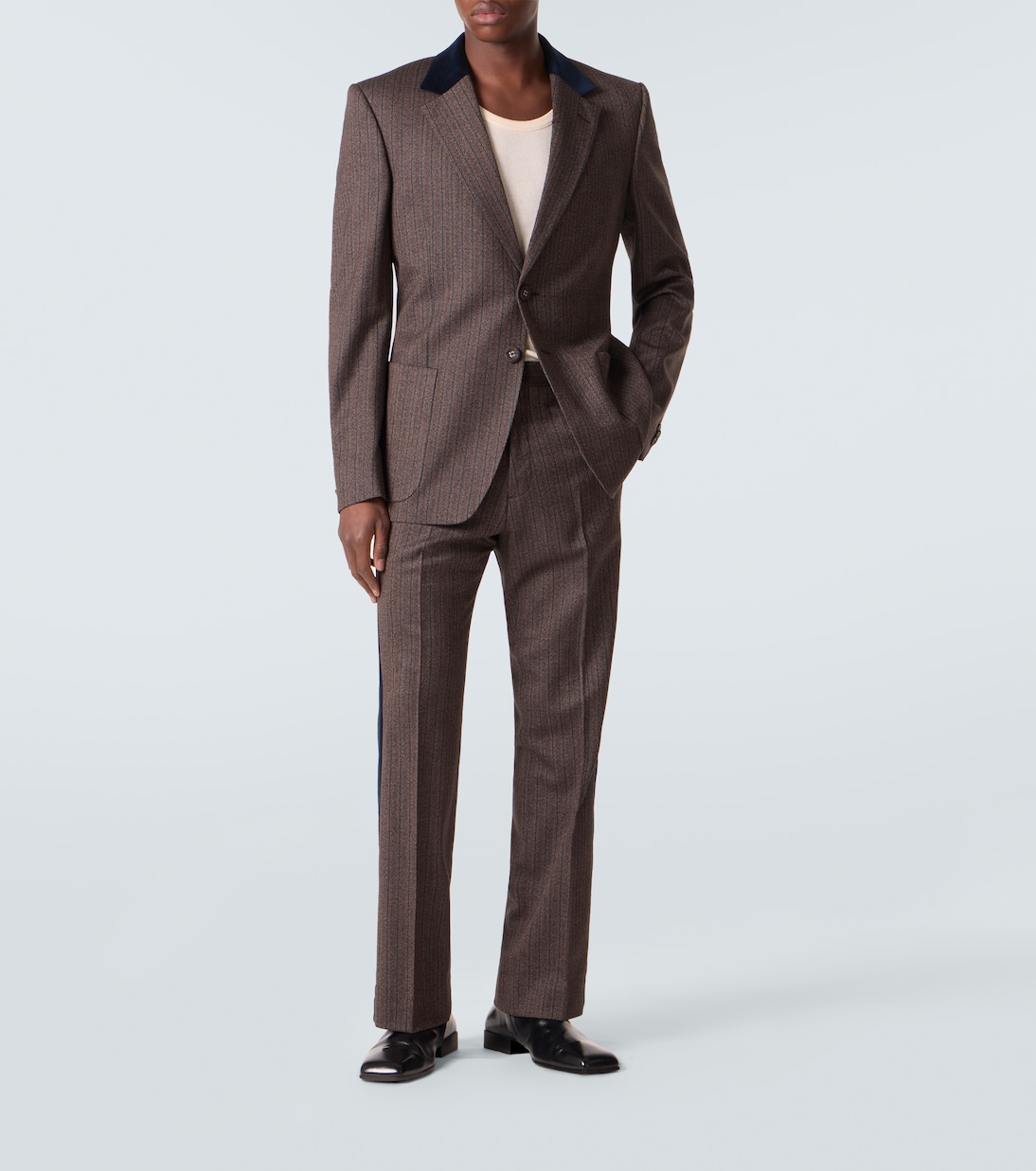 Alto pinstripe wool-blend blazer | Wales Bonner