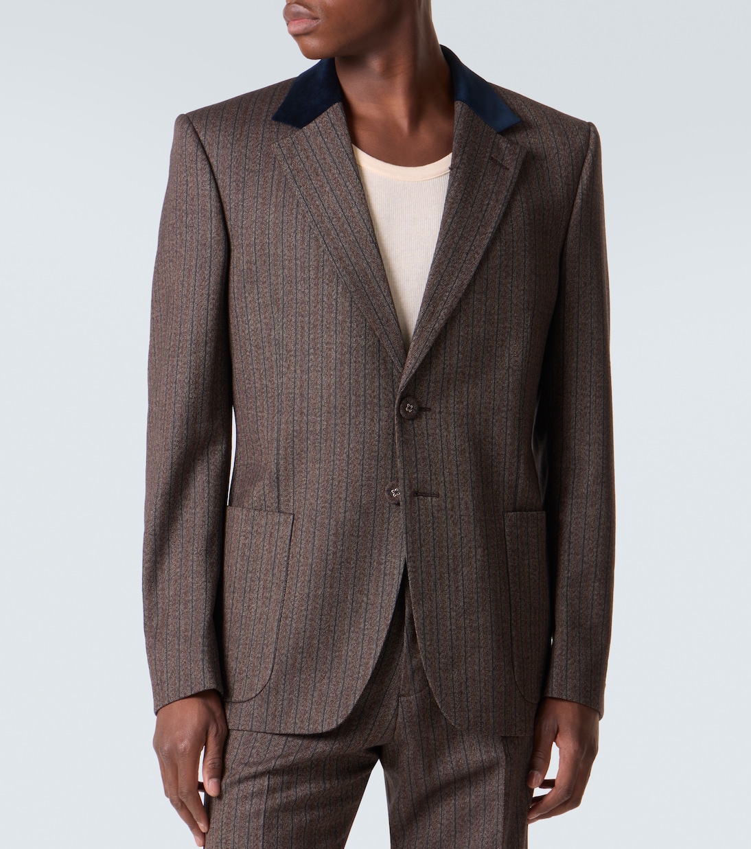 Alto pinstripe wool-blend blazer | Wales Bonner