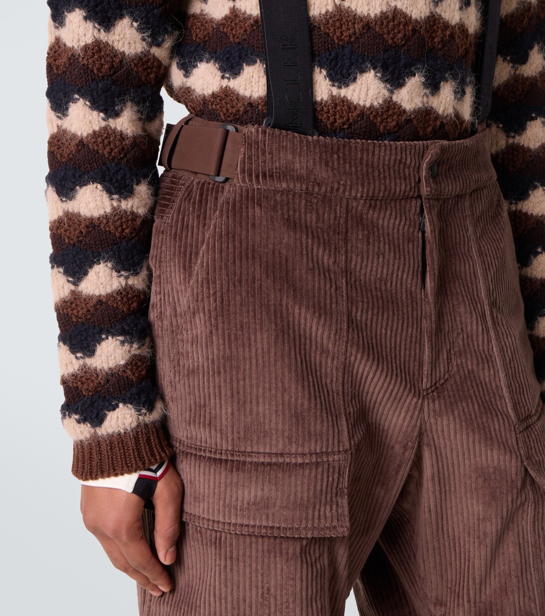 Cotton corduroy ski salopettes | Moncler Grenoble