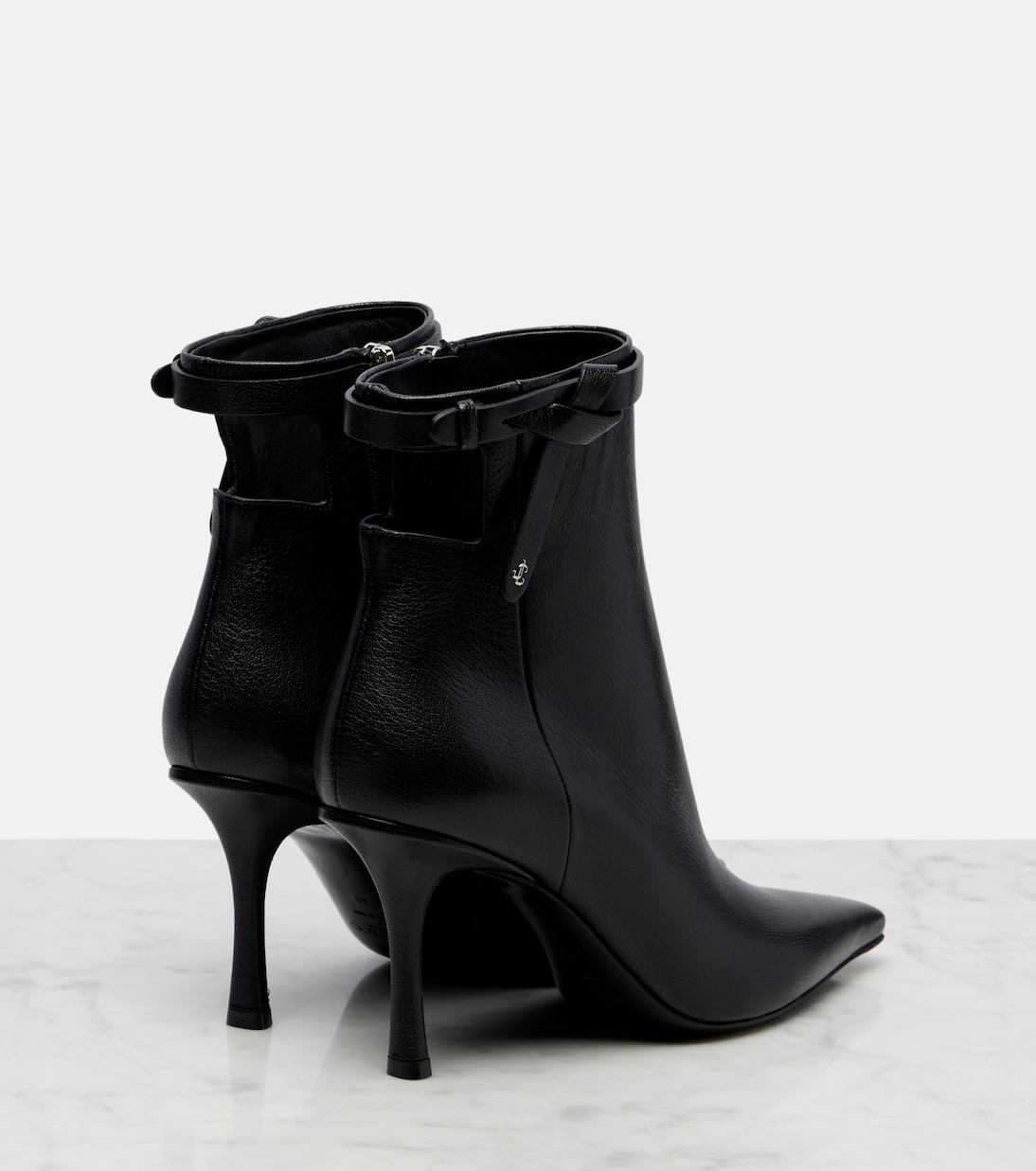 Camie 85 cutout leather ankle boots | Jimmy Choo
