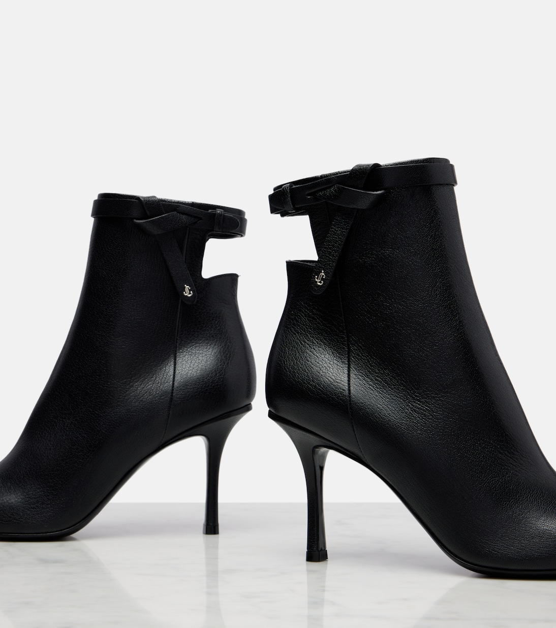 Camie 85 cutout leather ankle boots | Jimmy Choo