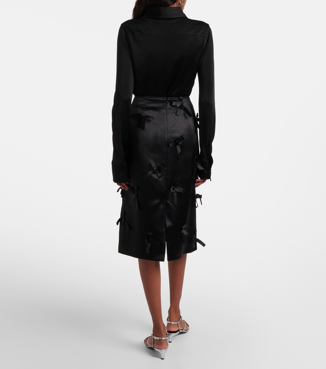 Midirock aus Satin | Jil Sander