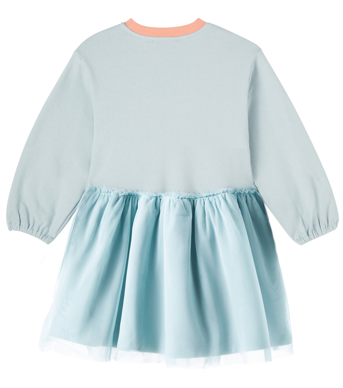 Embroidered cotton jersey and tulle dress | Stella McCartney Kids