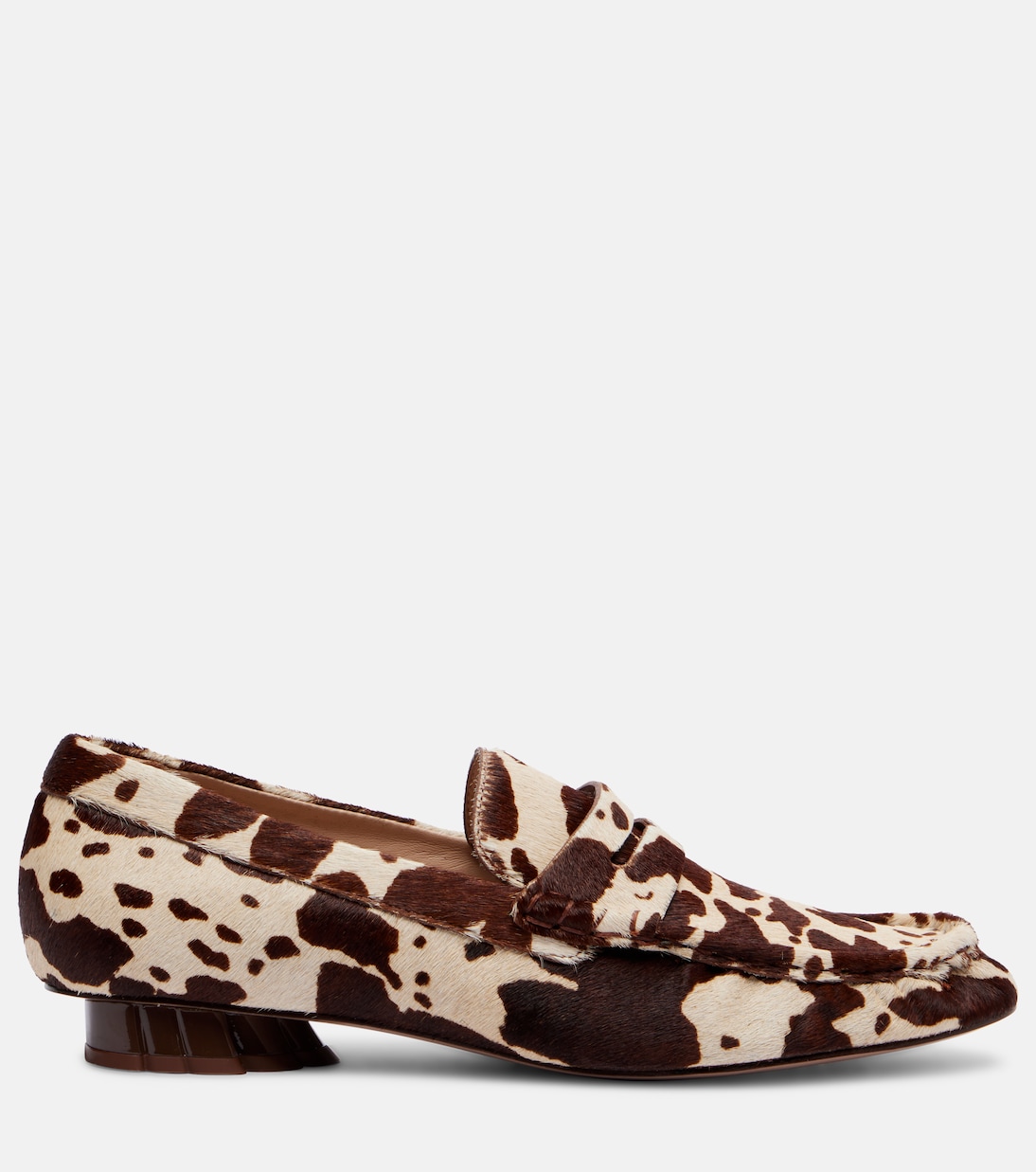 Printed calf hair penny loafers | Farm Rio