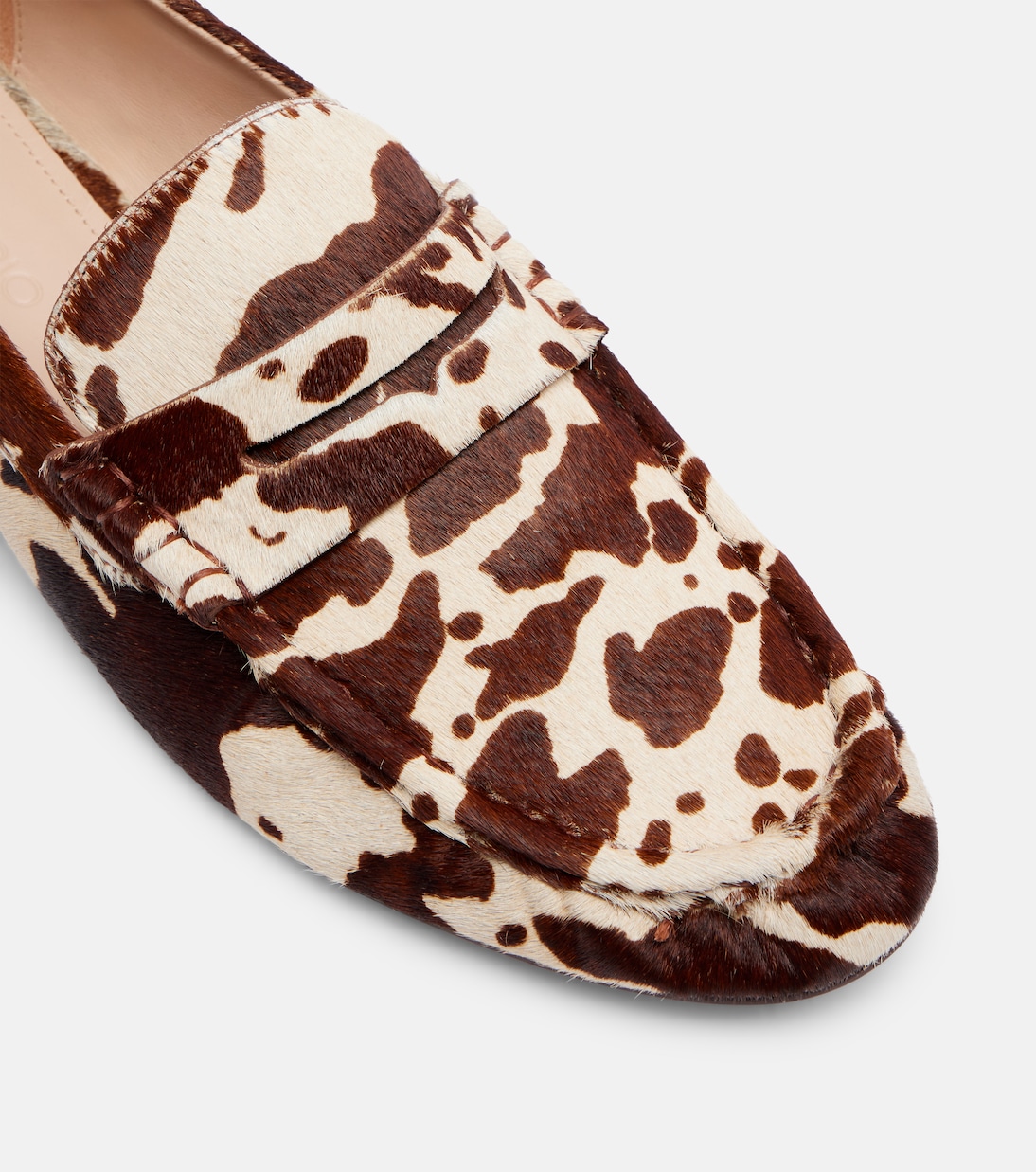 Printed calf hair penny loafers | Farm Rio