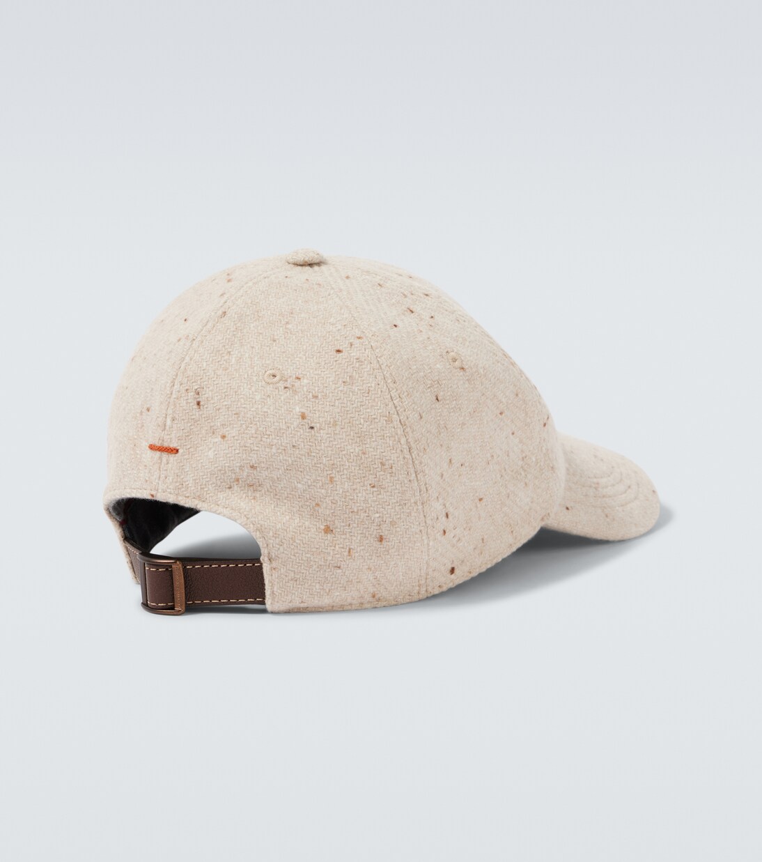 Herringbone wool and cashmere baseball cap | Brunello Cucinelli