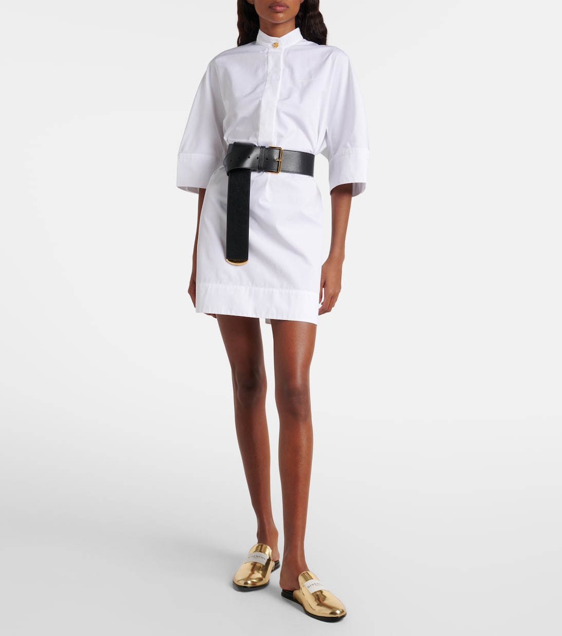 Mules en cuir à logo | Givenchy