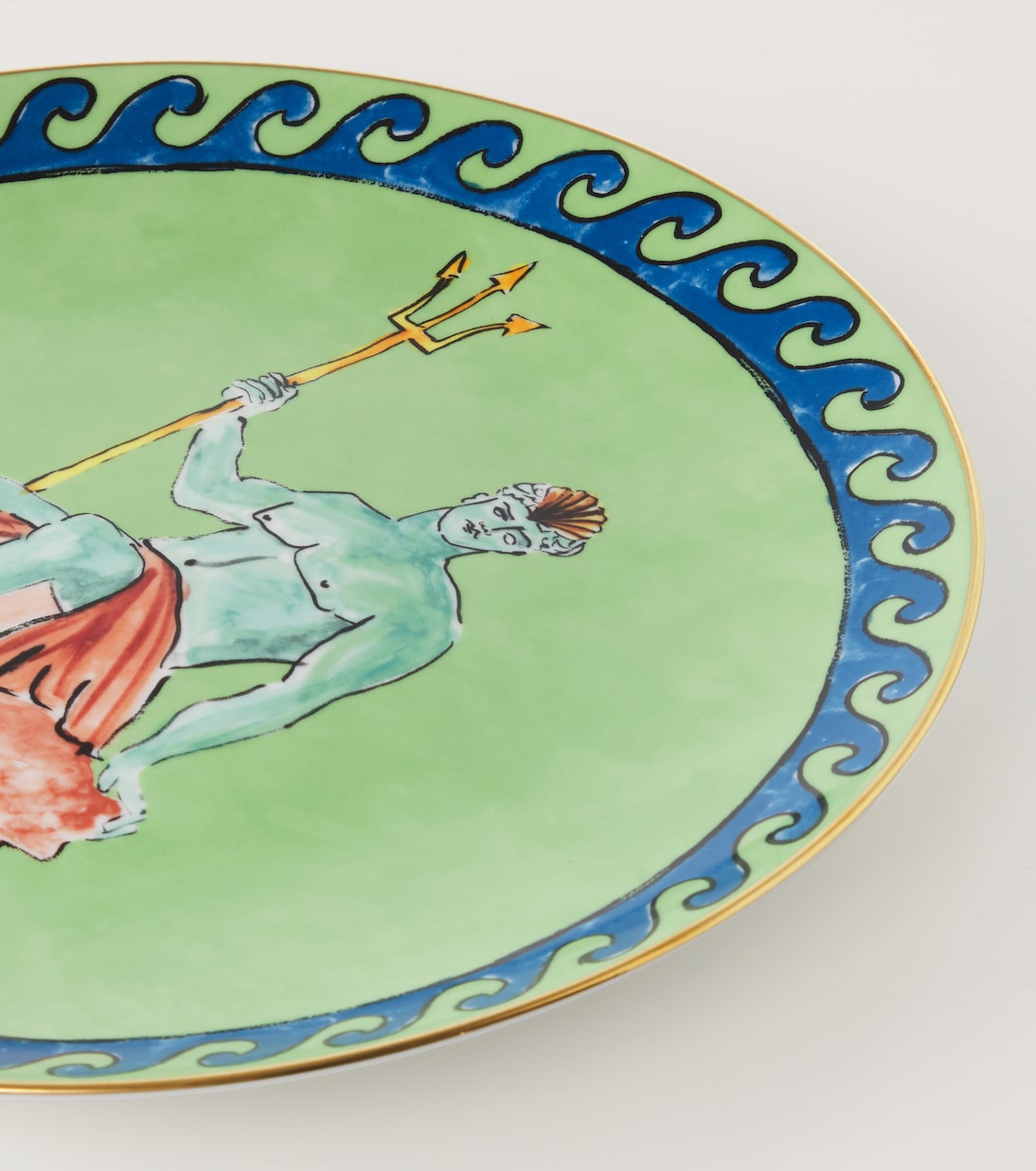 Assiette de présentation Il Viaggio di Nettuno par Luke Edward Hall en porcelaine | Ginori 1735