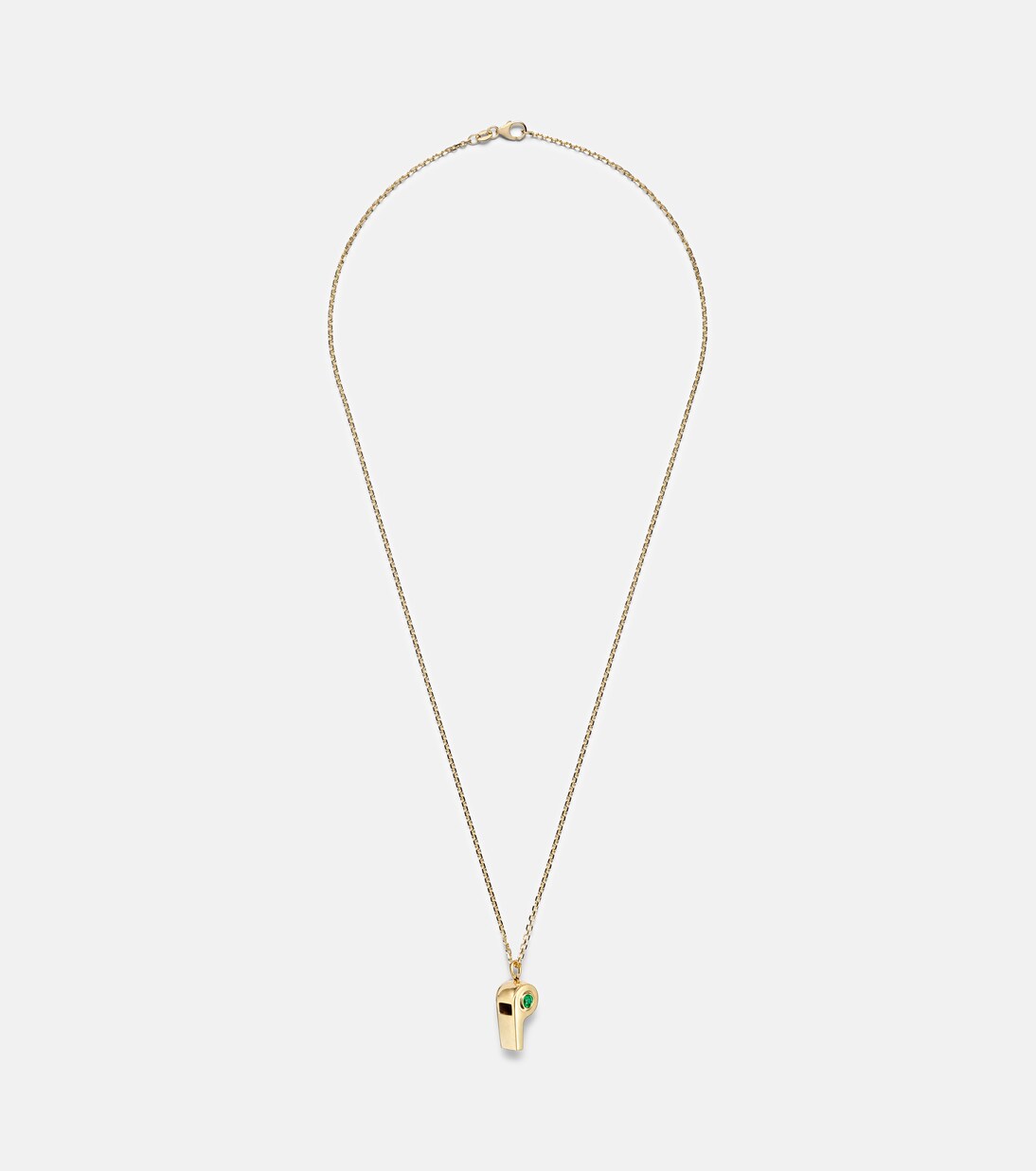 18kt gold pendant necklace with emeralds  | Anita Ko