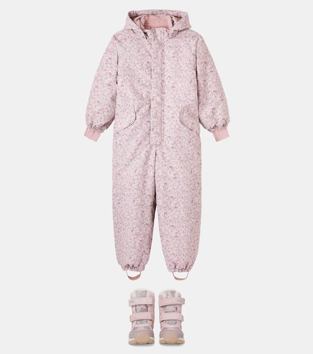 Miko floral padded snowsuit | Wheat