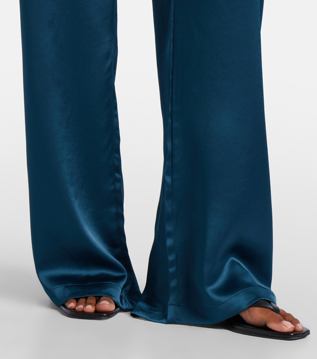 Barb satin wide-leg pants | Leset