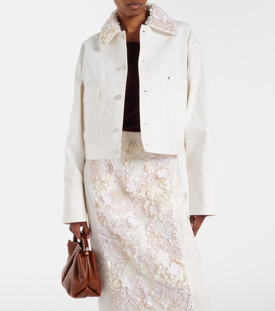 Sequined cotton drill jacket | Plan C