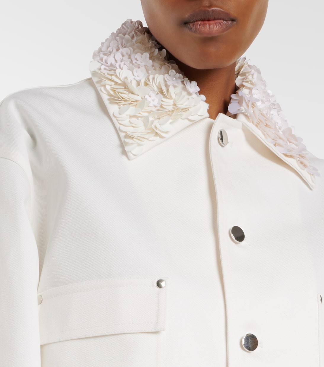 Sequined cotton drill jacket | Plan C