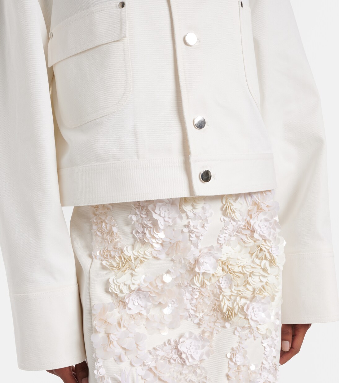 Sequined cotton drill jacket | Plan C