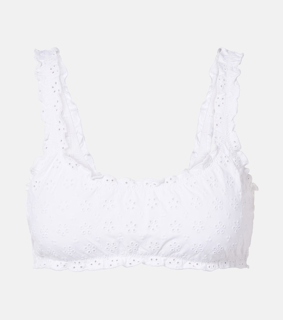 Broderie anglaise ruffled bikini top | Polo Ralph Lauren