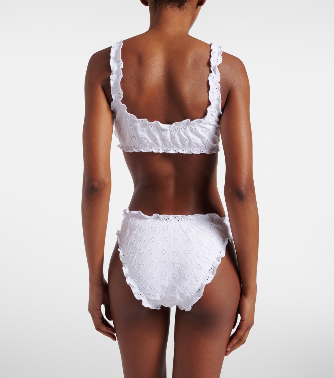 Broderie anglaise ruffled bikini top | Polo Ralph Lauren