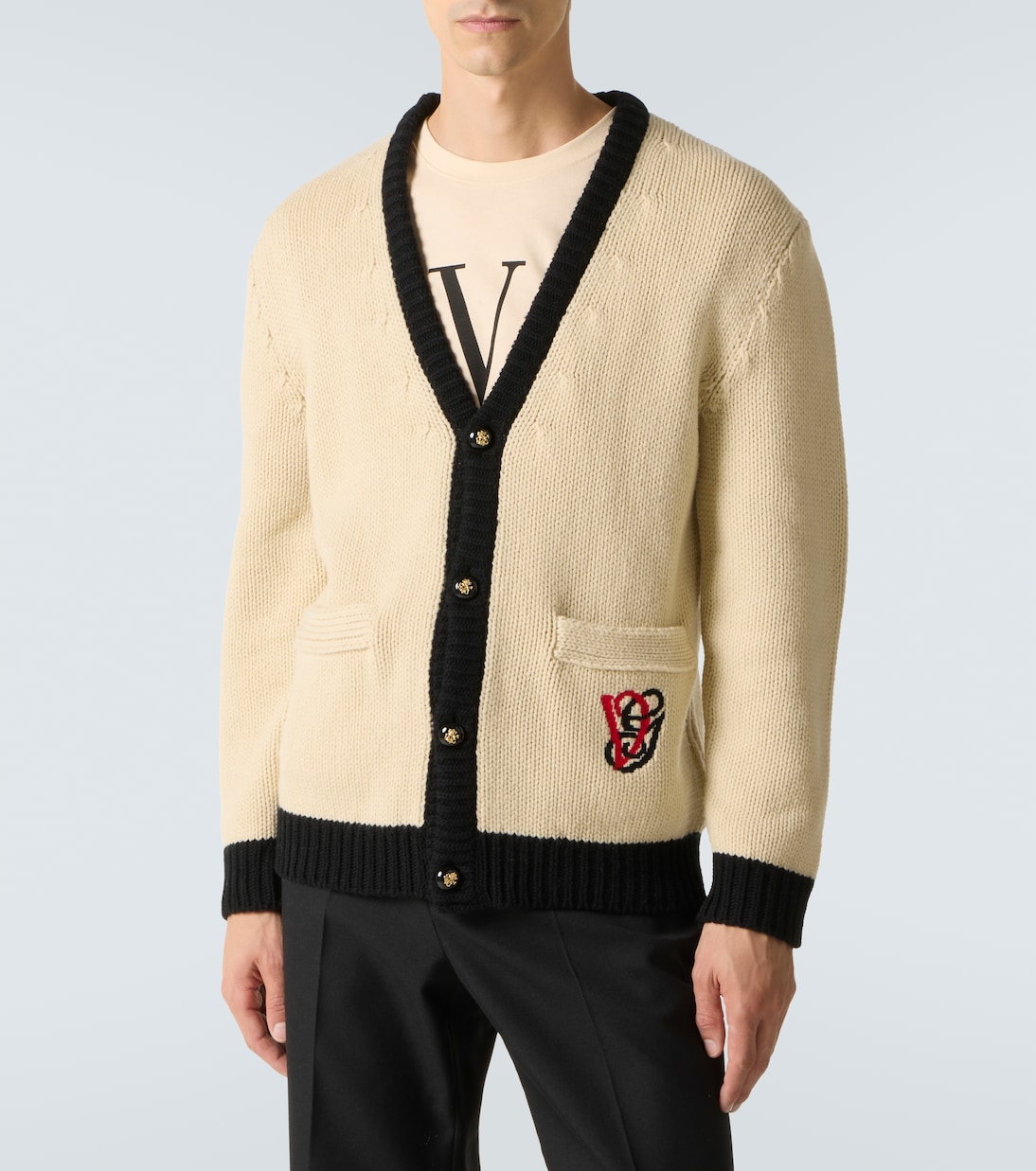 Bestickter Cardigan aus Schurwolle | Valentino