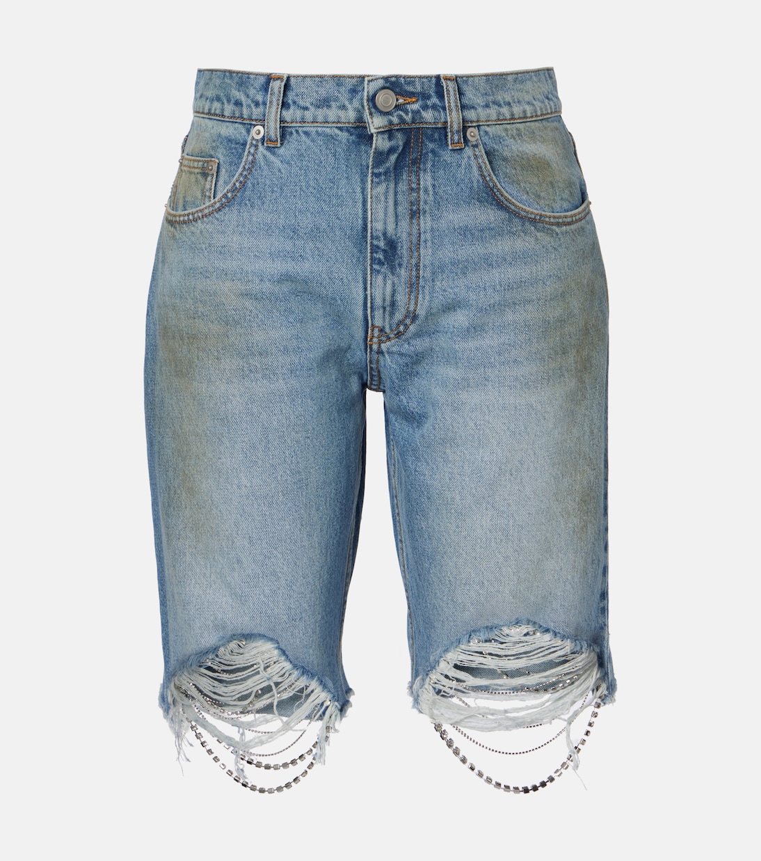 Verzierte Jeansshorts mit Kristallen | Area