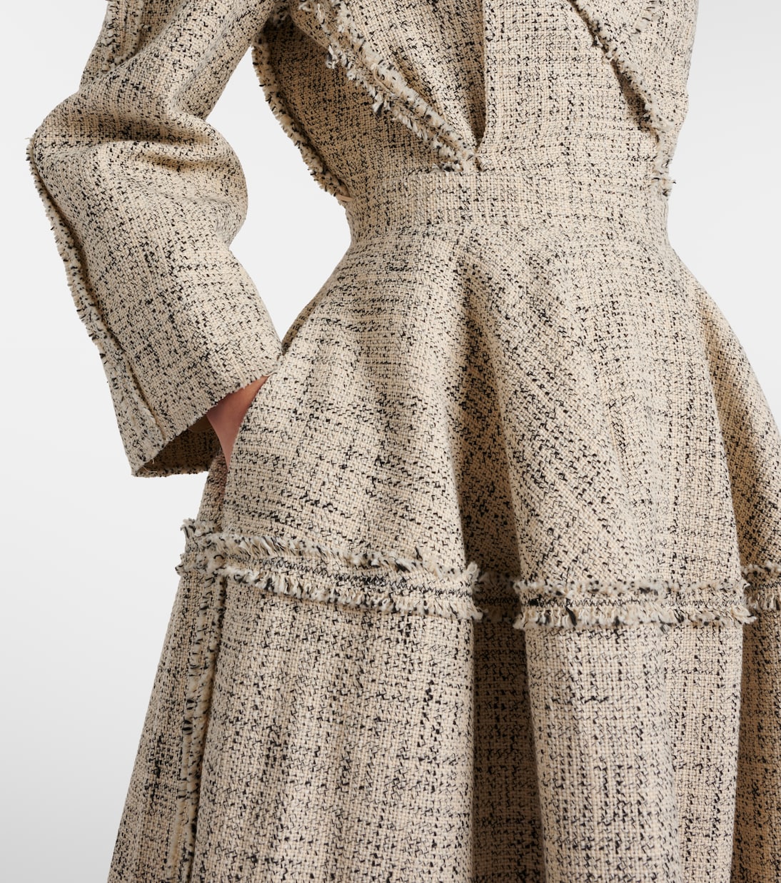 Cotton-blend tweed midi skirt | Erdem