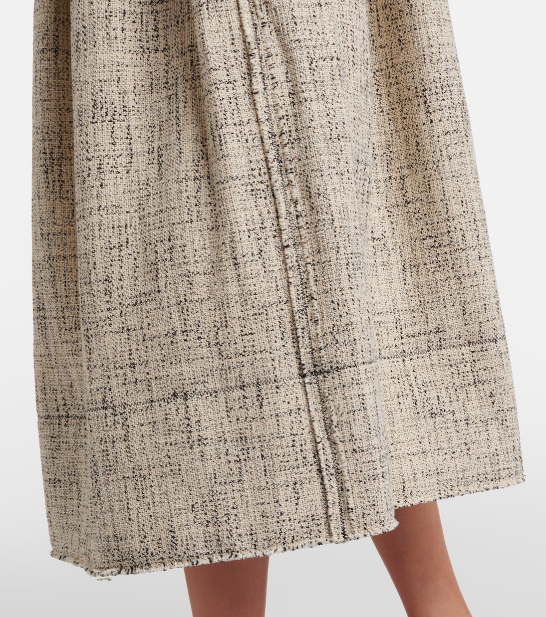 Cotton-blend tweed midi skirt | Erdem