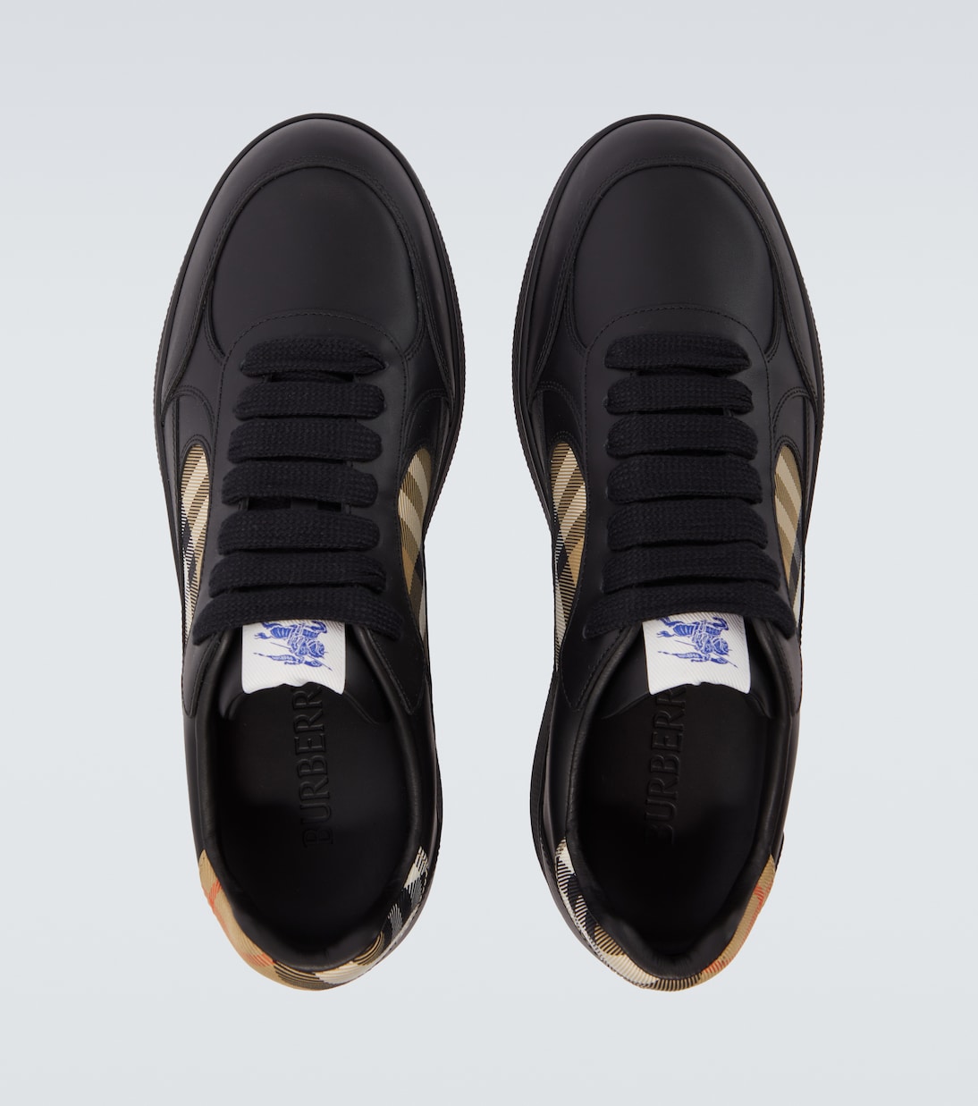 Terrace Burberry Check leather sneakers | Burberry