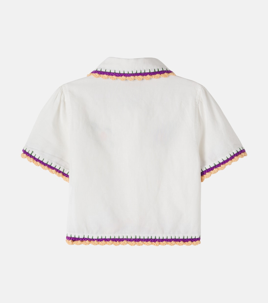 Chemise en lin et coton brodée | Stella McCartney Kids