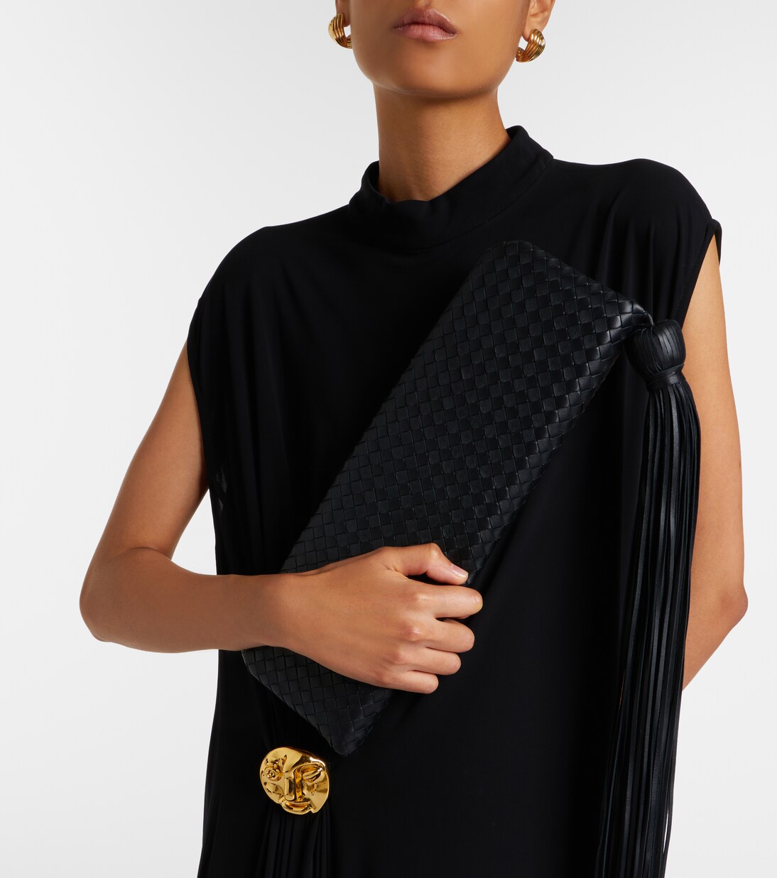 Serata Intrecciato leather clutch | Bottega Veneta