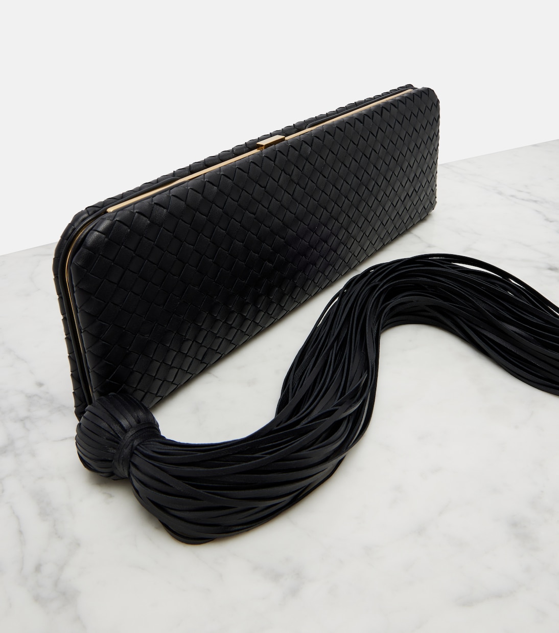 Serata Intrecciato leather clutch | Bottega Veneta
