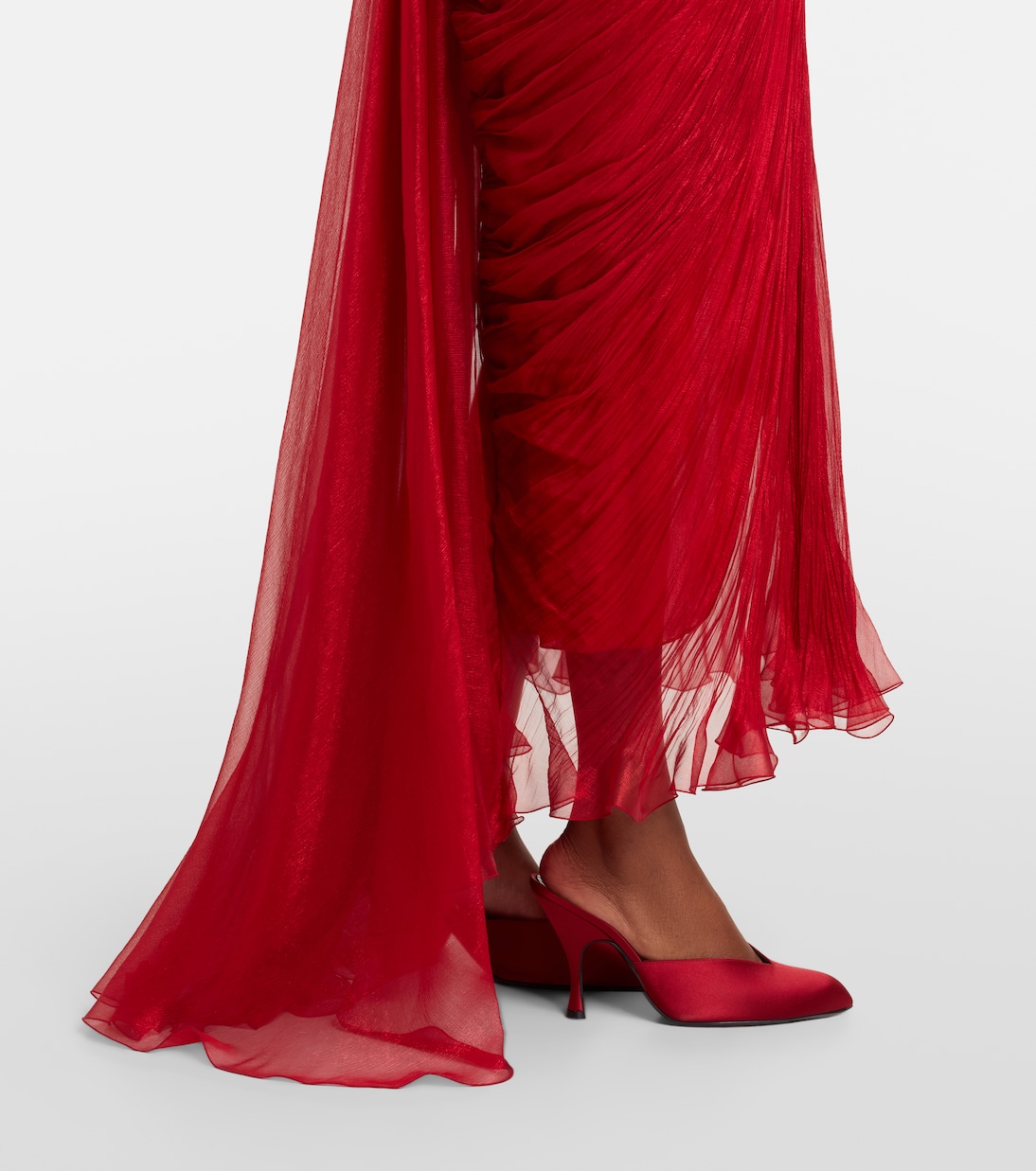 Vestido de fiesta Rio de muselina de seda drapeado | Maria Lucia Hohan